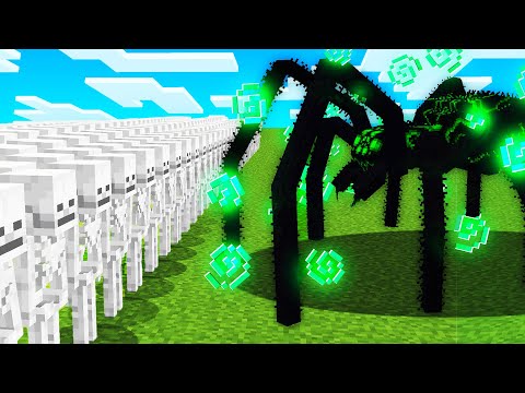 EPIC Minecraft Showdown: 1000 Skeletons vs. Radioactive Spider!