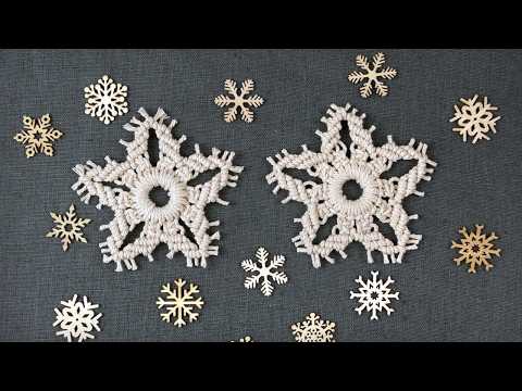 DIY Macrame Star Ornament Tutorial Handmade Christmas Tree Decoration