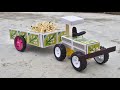 How To Make Matchbox Tractor With Trolley At Home Amazing Diy Toy Using Motor