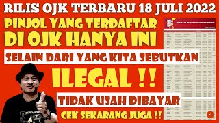 SIMAK RILIS TERBARU OJK INI, & CEK SEKARANG, HANYA INI APLIKASI PINJOL LEGAL OJK, SELAIN INI ILEGAL!