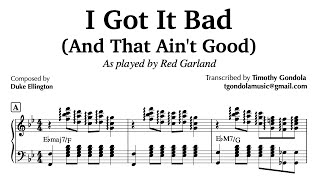 I Got It Bad| as played by Red Garland