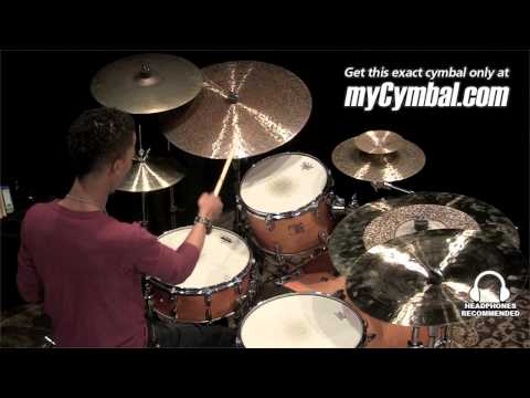 Meinl 22" Byzance Dark Prototype Flat Ride Cymbal - Played by Ramon Sampson (MPT-B22DAFR-1022512A)