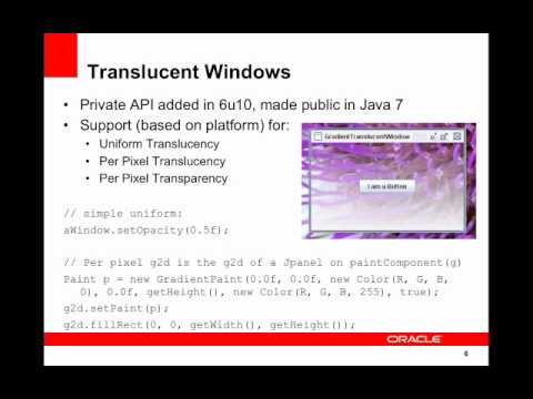 55 New Things in Java 7 - GUI