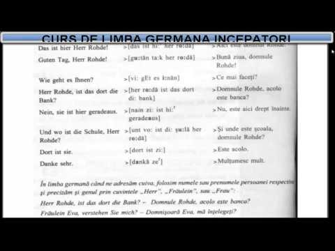 Curs de limba Germana incepatori (tema+dictionar) - Lectia 2