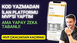 Kod Yazmadan Gerçek Bir İlan Platformu MVP’si Geliştirdim (Zoer ile Tek Platform