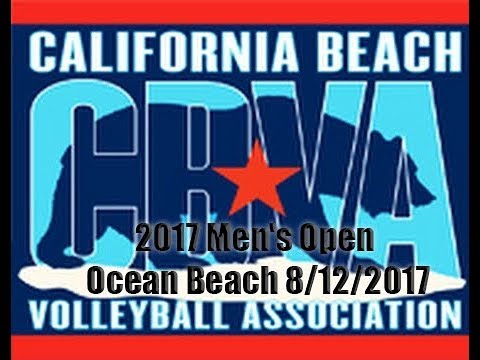 2017 CBVA Men's Open Ocean Beach 8 12 2017 Mens Semifinal Lotman & Ospina vs Smith & Yang
