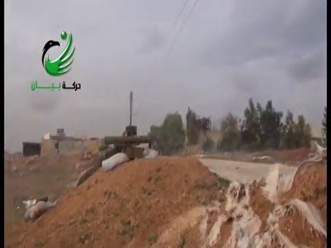 تدمير مدفع في حاجز الحكمة على جبهة خان طومان بصاروخ م د من قبل حركة بيان