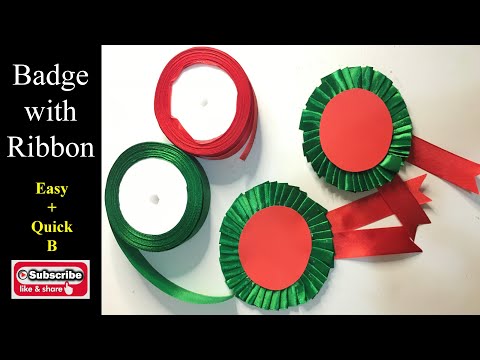 Badge with Ribbon 2022 #shorts #viral  | Ribbon se Badge kaise bnaye (2)