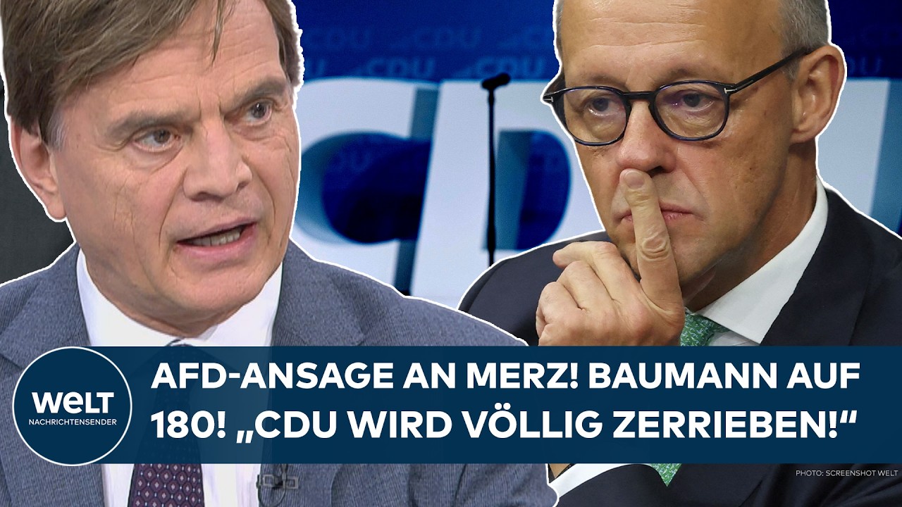 AFD GEHT AUF CDU LOS: Ansage an Merz! Baumann auf 180: "CDU wird völlig zerrieben!"