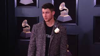 Nick Jonas On The Red Carpet | Fashion Cam | 60th GRAMMYs