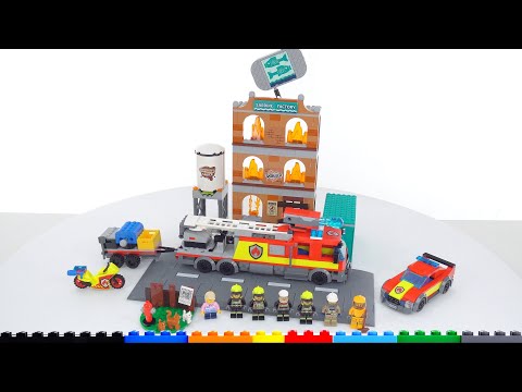 LEGO City Fire Brigade set 60321 review! Good gimmicks & use of space, plain designs & high price