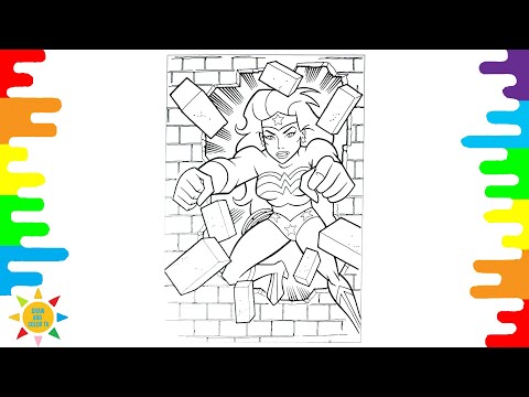 Wonder Woman Coloring Page|Wonder Woman Crushes Bricks|Jim Yosef - Lights [NCS Release]