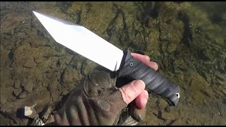 Takumitak Fulcrum Tanto (TKF201SL) Knife Review - Very Pointed Sharp Pry Bar Tactical Knife ($47)
