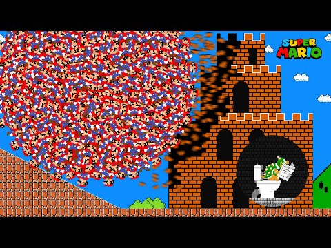Mega Mario Ball Breaks Bowser Castle save Peach in Maze Mayhem | Game Animation