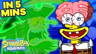 SpongeBob Loses His Head in 5 Minutes! 🍍👻  S