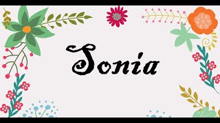 SONIA Significato e origine del nome