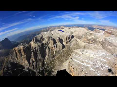 Dolomites 2011 dreams Paragliding in Italy Beauty of nature [720p]