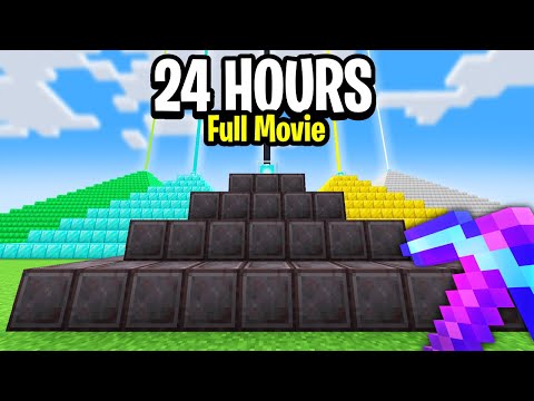 I Played Minecraft Hardcore for 24 Hours STRAIGHT! [FULL MOVIE]