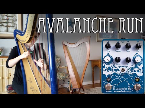 EarthQuaker Devices Avalanche Run Pedal Demo on Harp