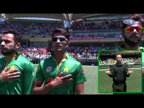 Pakistan Anthem - Adelaide Oval Australia Day One Day International - 2017 - Fahad Farooque
