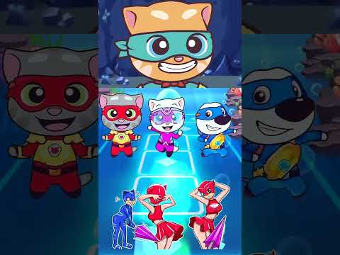 Talking Tom 🆚 Talking Angela 🆚 Talking Ben Monster Transformation - #coffindance #tileshop #shorts