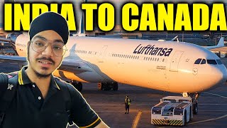 India 🇮🇳 to Canada🇨🇦 Full Journey in 2025 | Full Flight Experience with Lufthansa