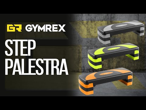 Video - Step palestra - Regolabile in altezza - 100 kg - Nero/grigio