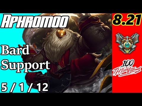 Aphromoo - Bard VS Blitzcrank Support - S8 Patch 8.21 - NA Master - Full Gameplay