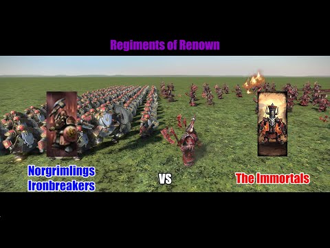 Norgrimlings Ironbreakers vs The Immortals Boss Battle