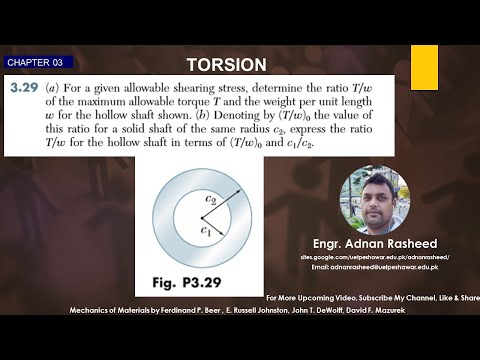 3.29 | Torsion | Mechanics of Materials Beer and Johnston