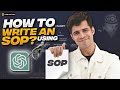 How To Write The Perfect SOP In 2026 Using ChatGPT AI Tools Strategies For Statement Of Purpose