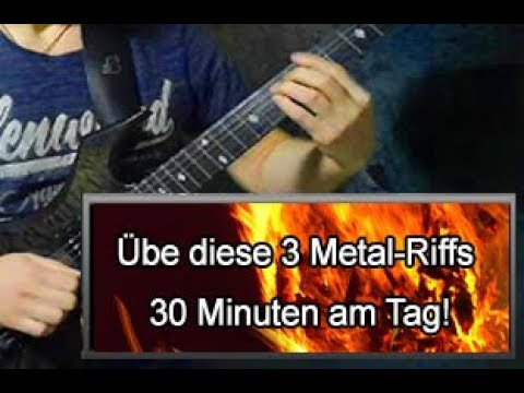 3 cool metal riffs for beginners in d-tuning with 160bpm - all riffs explained