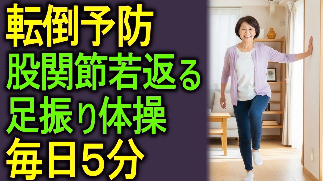 転びにくい体を作る 股関節を強くする自宅でできる足振り運動