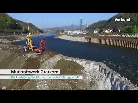 Murkraftwerk Gratkorn: Baufortschritt April 2022 | VERBUND