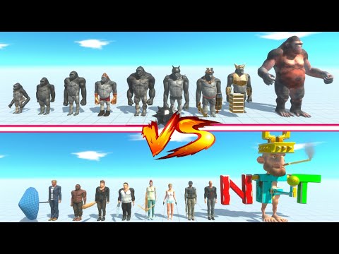 Mutant Primates Animals vs Modern Humans - Animal Revolt Battle Simulator