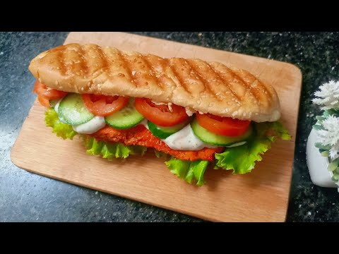 Healthy Tasty Chicken Caesar Sandwich Best Recipe | Healthy Breakfast Recipe | Tasty Chicken Snacks 