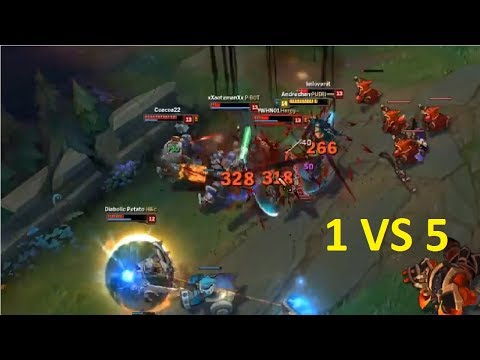 30 Best  1 VS 5 In LEAGUE OF LEGENDS 2018