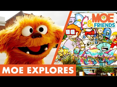 Moe Explores Street Art | Kids Learn About the World Around Them #MoeExplores