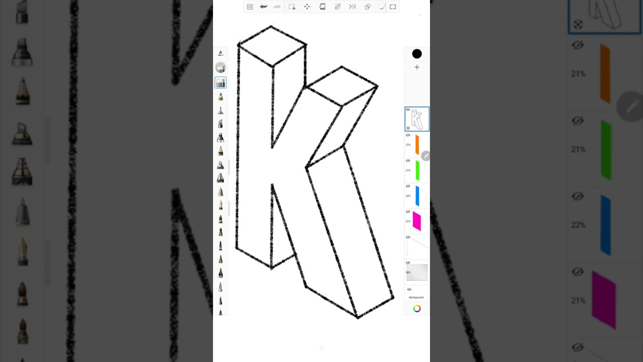 -Draw a 3D letter 