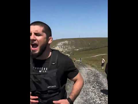Islam Makhachev in Dagestan mountain 🏴‍☠️⚔ #ufc #ufcfighter #dagestan #khabib #fyb