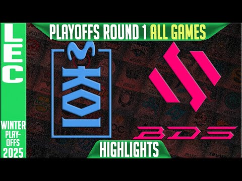 MKOI vs BDS Highlights ALL GAMES | LEC Winter Playoffs R1 2025 | Movistar KOI vs Team BDS