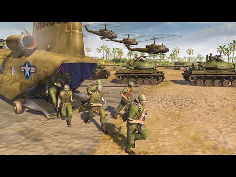 US Marines Deploy Vietnam BASE DEFENSE! - Men of War: Vietnam at War Mod Battle Simulator