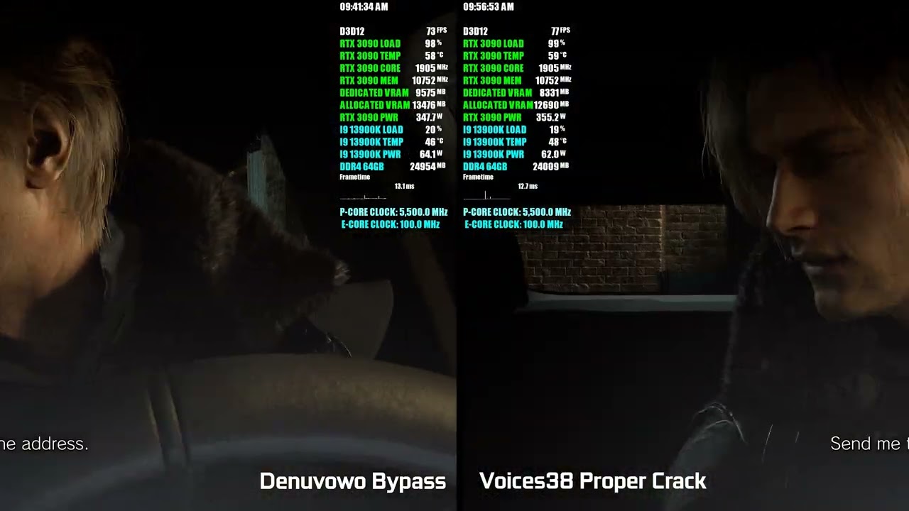 Denuvowo Bypass vs Voices38 اختبار أداء الكراك المناسب (Resident Evil Requiem) - YouTube