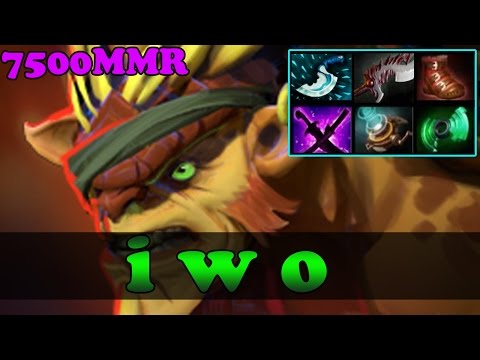 i w o 7500 MMR Plays Bristleback Vol 1 - 2 Games - Ranked Match Gameplay - Dota 2