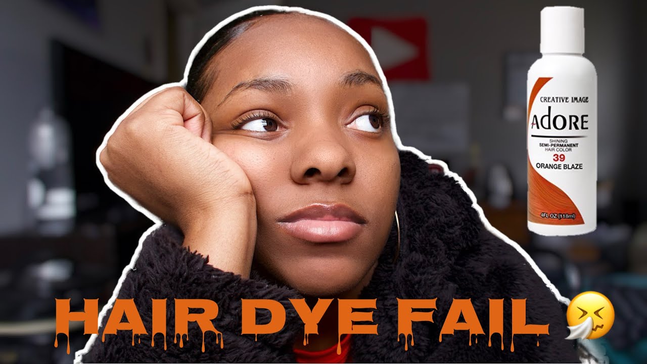 Dyed My Hair Using Adore Semi Permanent Hair Color 39 (ORANGE BLAZE!!) *BAD IDEA*
