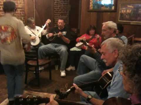 Miss Moonshine buckdancing Sugar Hill - Oldtime Music Jam at Manuel's Tavern - Atlanta