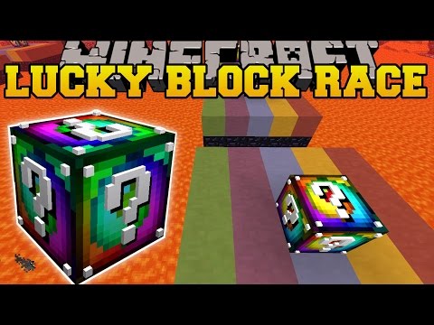 Minecraft: RAINBOW DIMENSION LUCKY BLOCK RACE - Lucky Block Mod - Modded Mini-Game