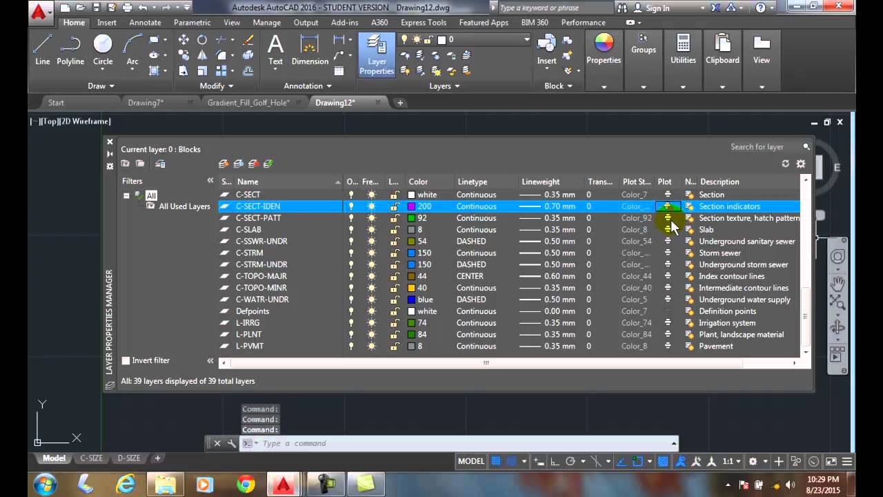 AutoCAD I  05-18 Layer Plotting Properties