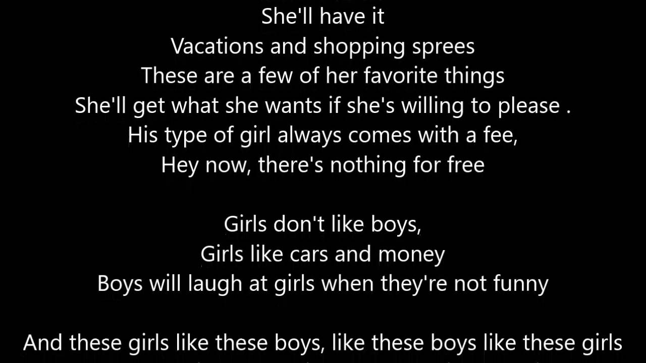 Good Charlotte - Girls & Boys - Lyrics Scrolling