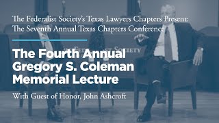 Click to play: Fourth Annual Gregory S. Coleman Memorial Lecture & Luncheon
